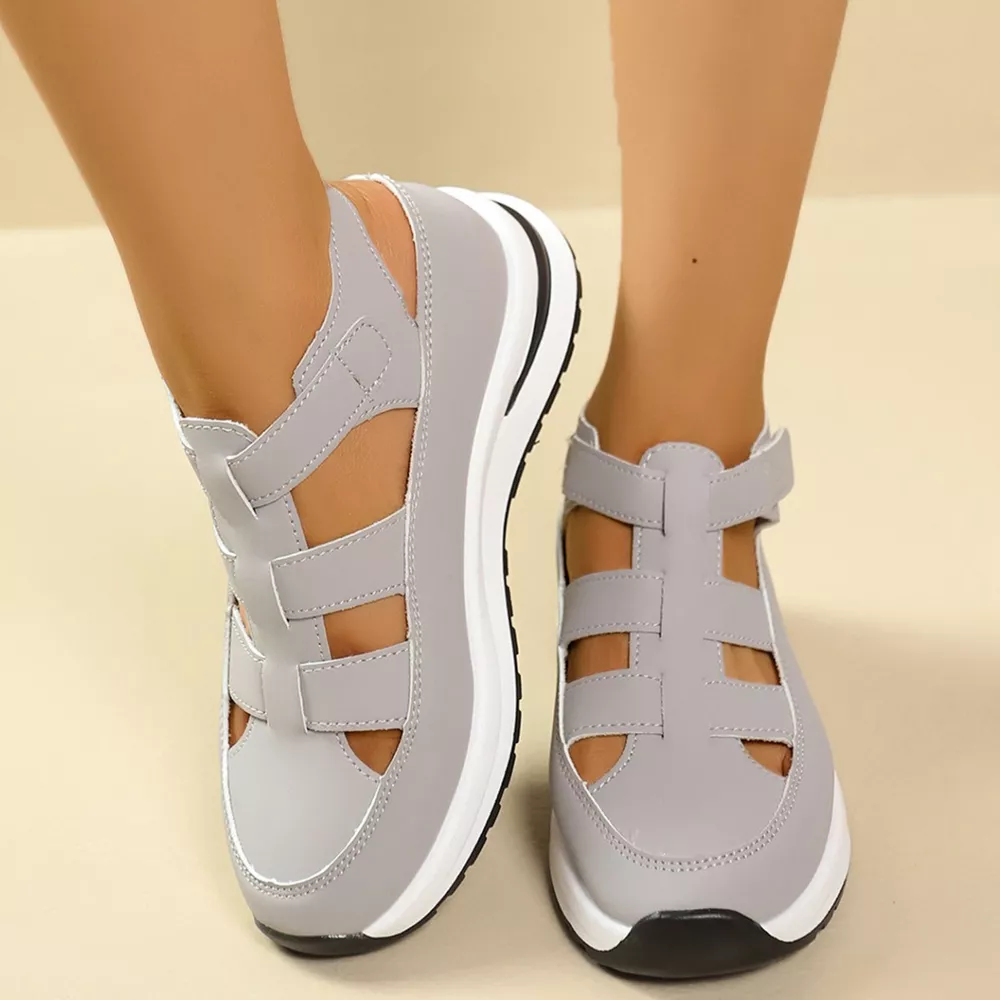 Cutout Round Toe Platform Sandals, image 9