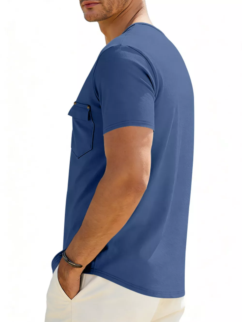 Men's Full Size Short Sleeve Pocket T-Shirt Plus Size, image 8