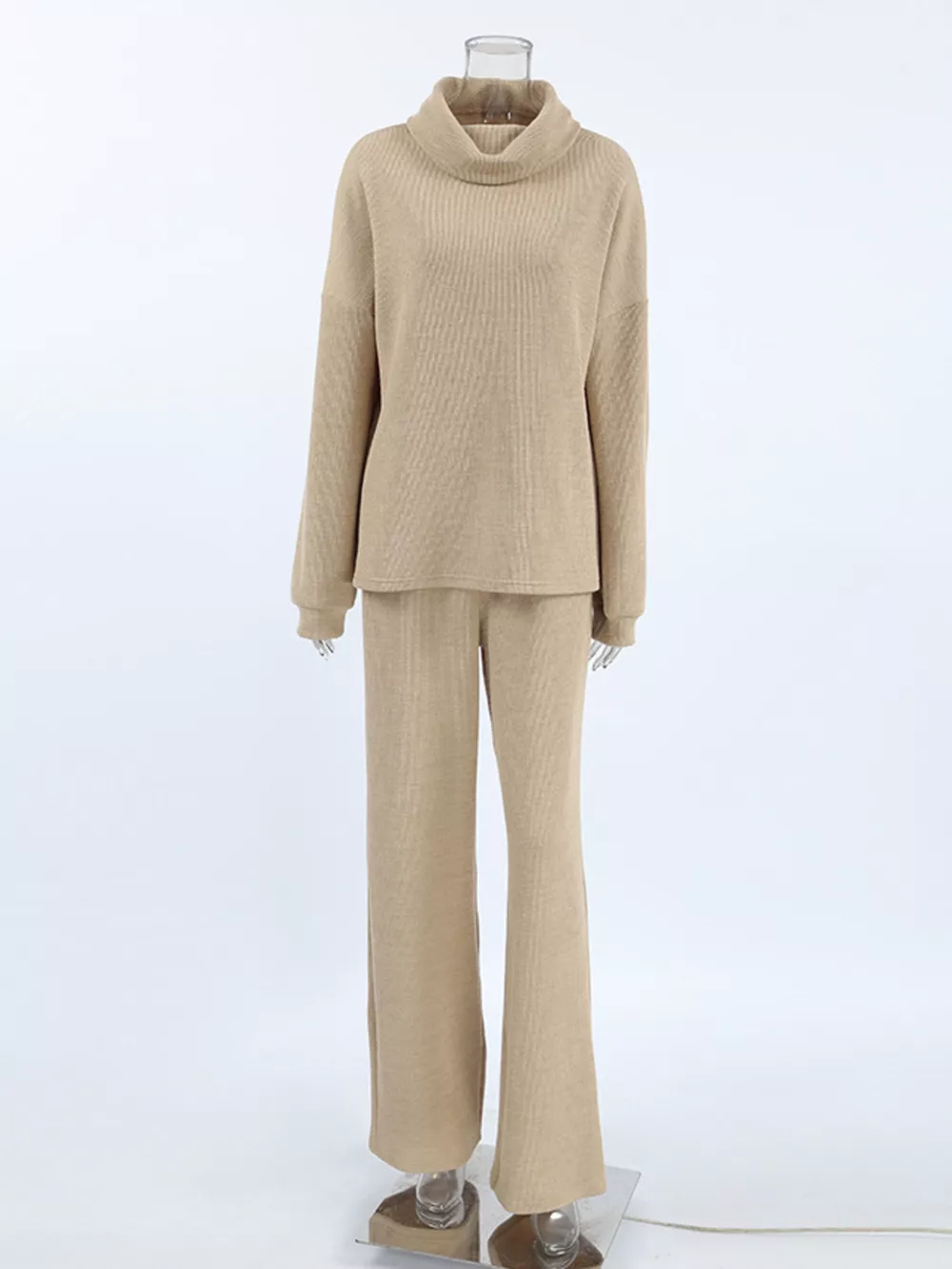 Turtleneck Long Sleeve Top and Pants Set, image 6