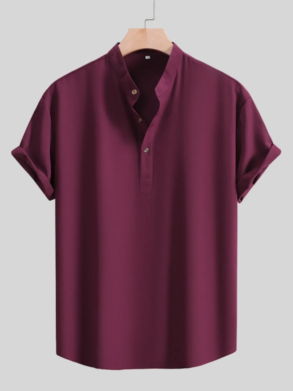 Men's Button Detail Short Sleeve Blouse, image 12
