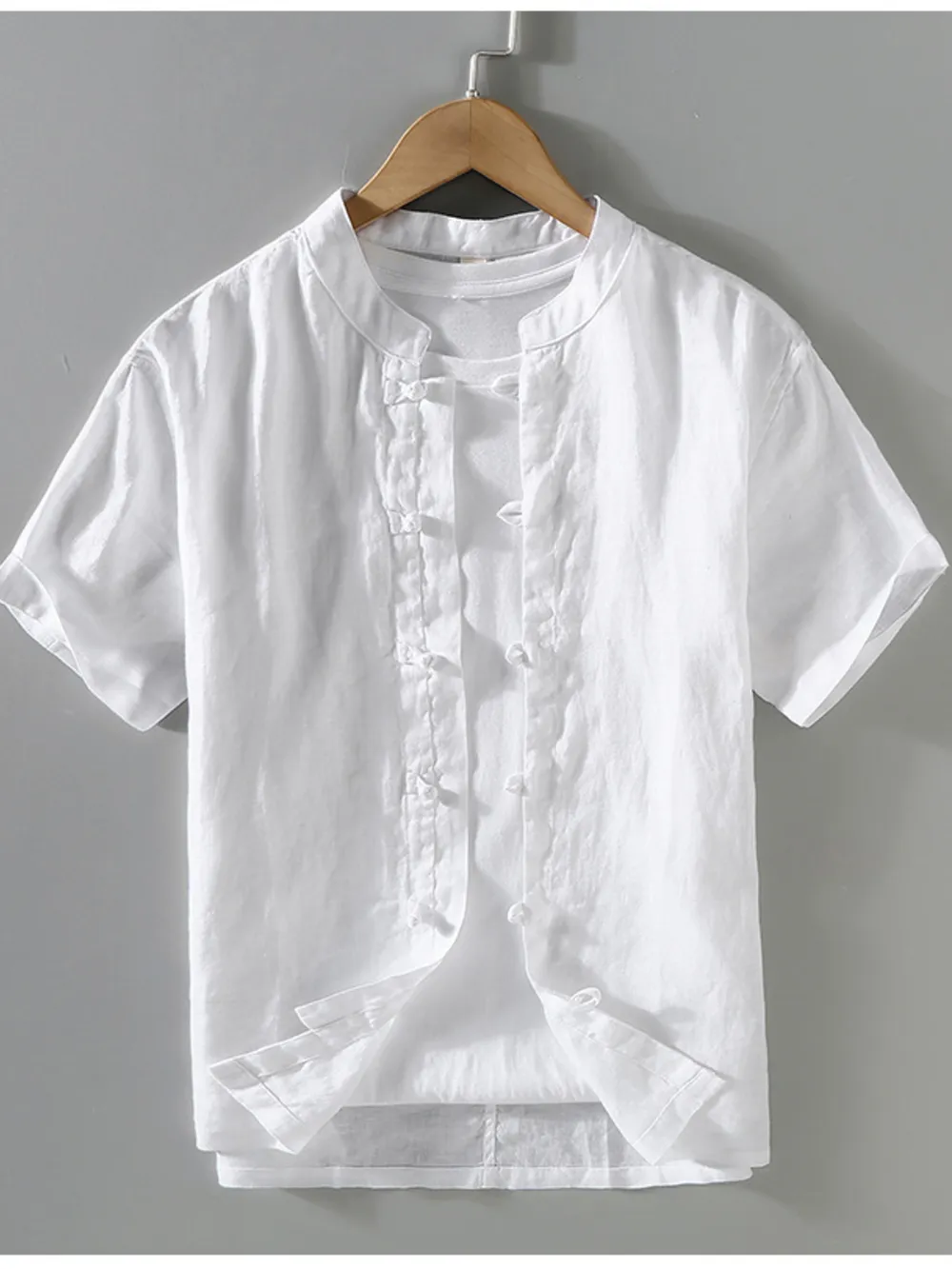 Men's Plus Size Button-Up Short Sleeve Casual Shirt, image 3