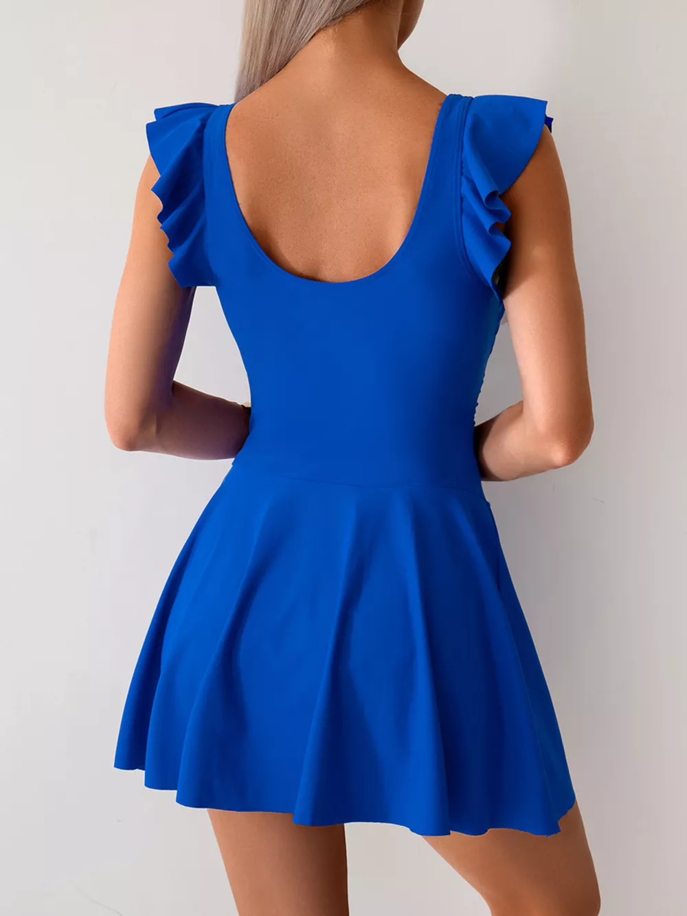 Ruffled Sleeve One-Piece Swim Dress, image 13