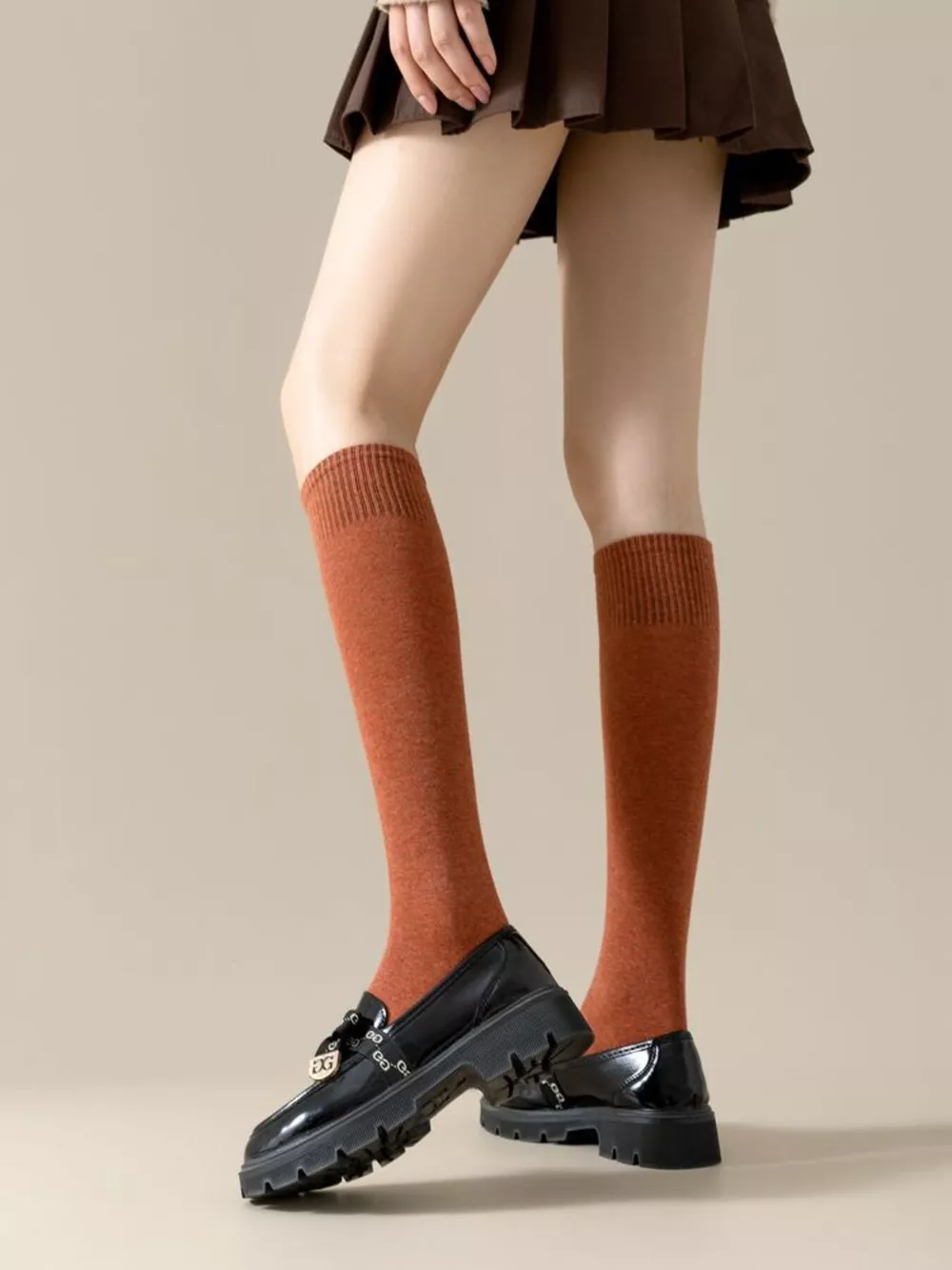 Ribbed Knee-High Socks, image 7