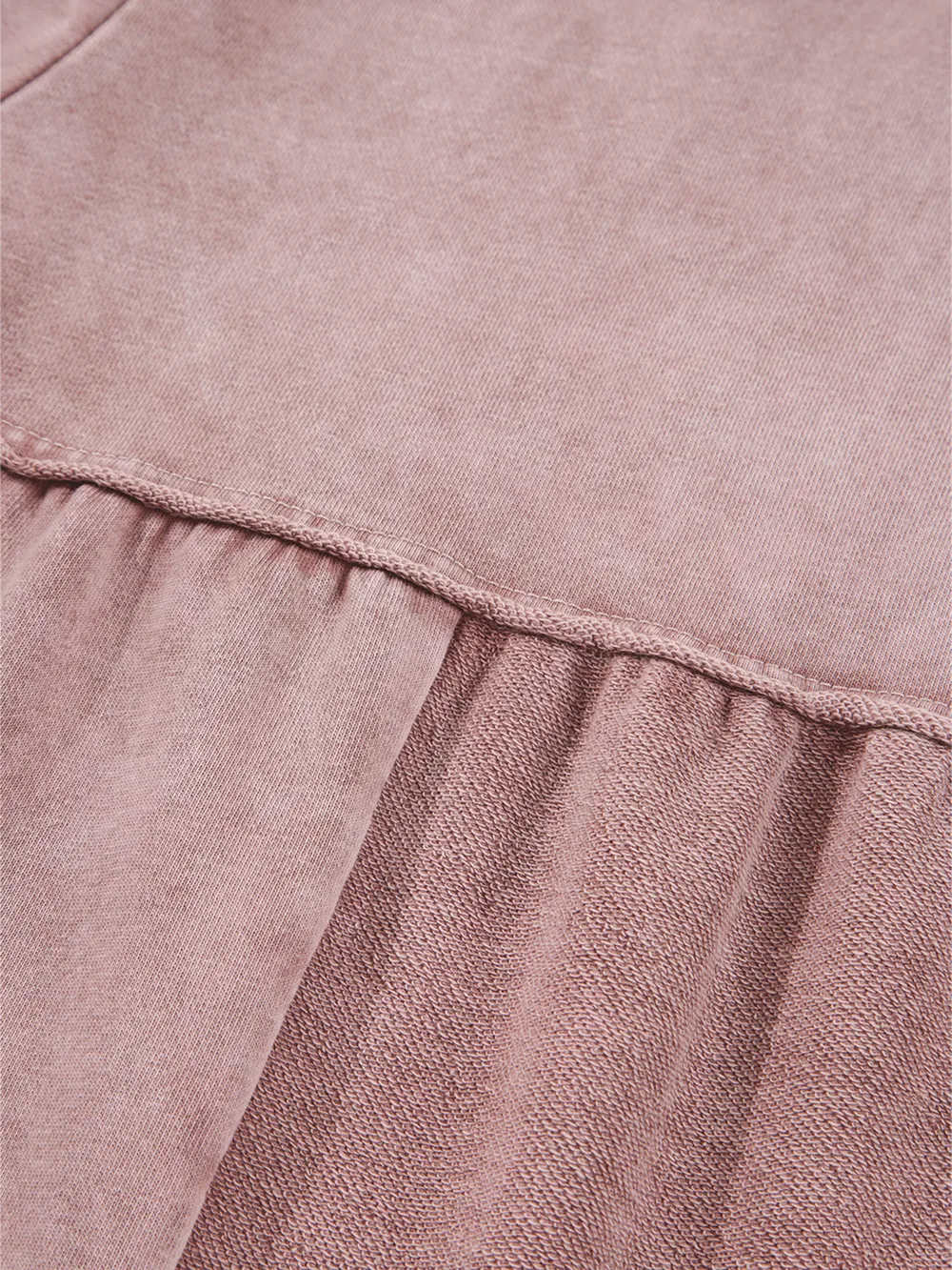 Mineral Wash Tiered Wide Leg Patchwork Drawstring Pants, image 7