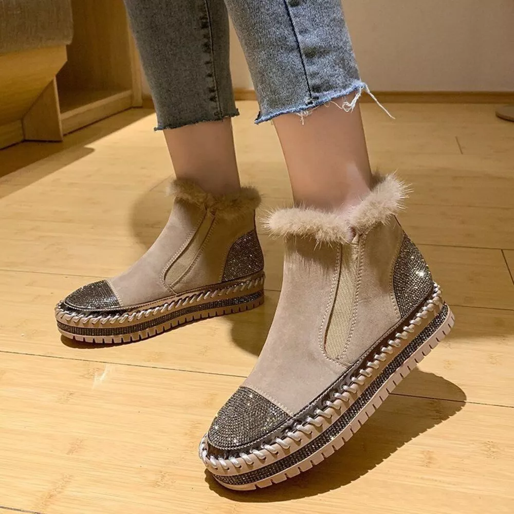 Rhinestone Platform Ankle Boots, image 6