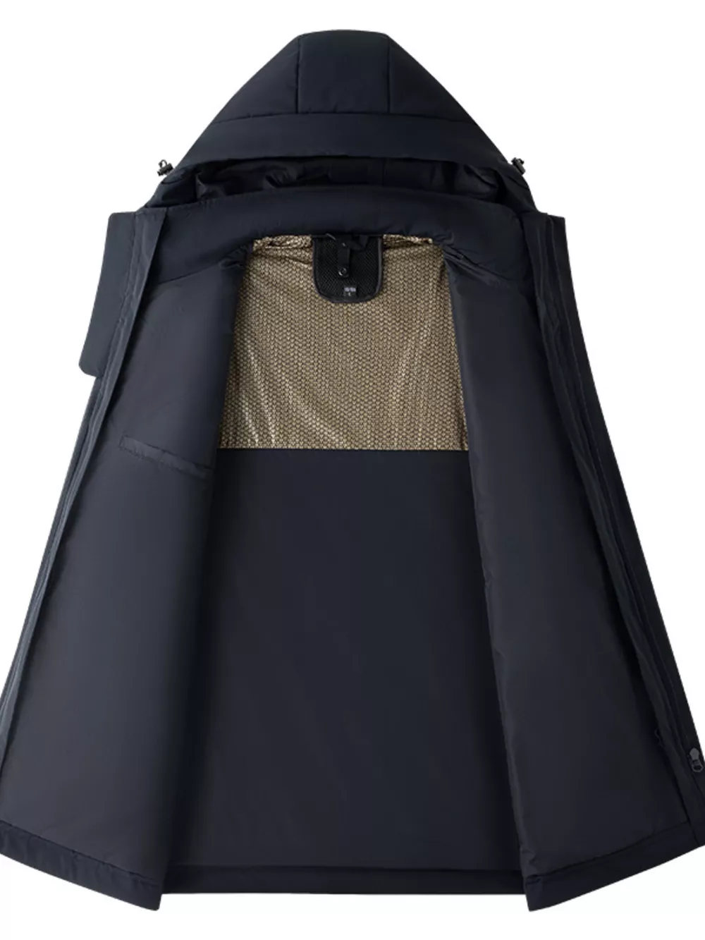 Men's Full Size Windproof Hooded Longline Jacket Plus Size, image 3