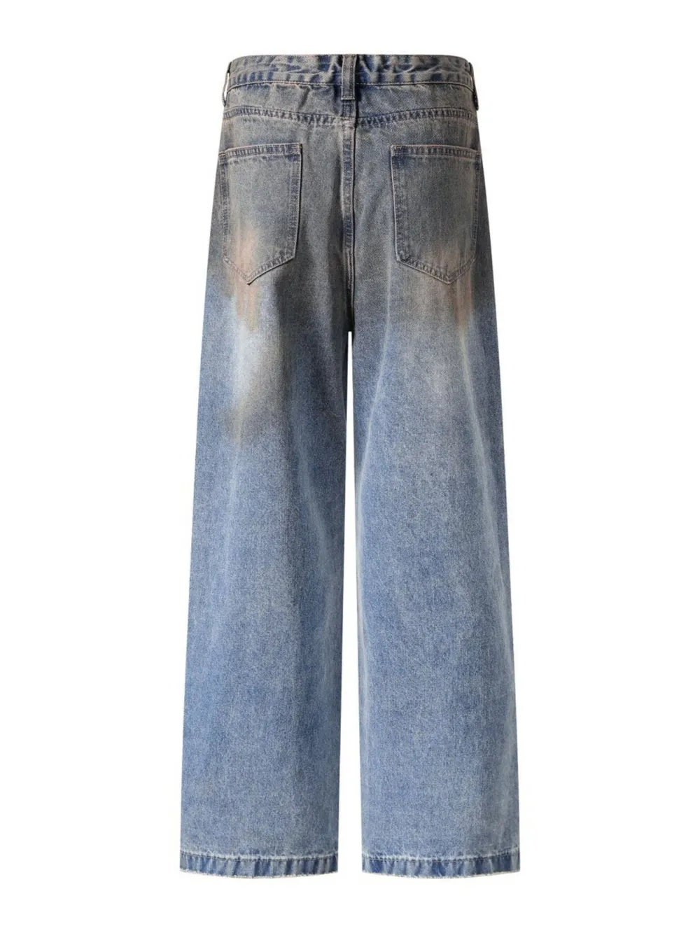 Men's Wide Leg Wash Jeans, image 3