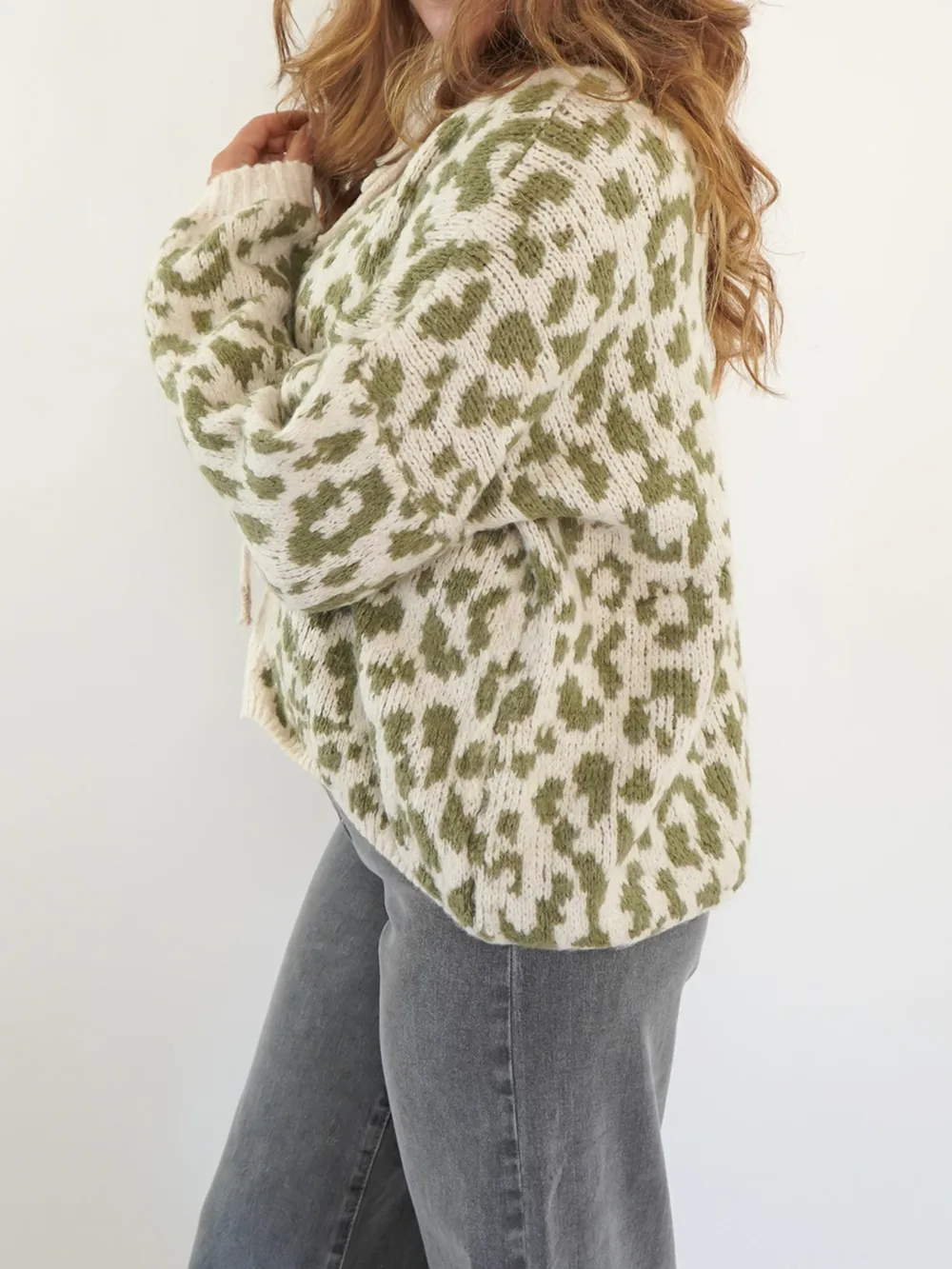 Leopard Tie Front Cardigan, image 10