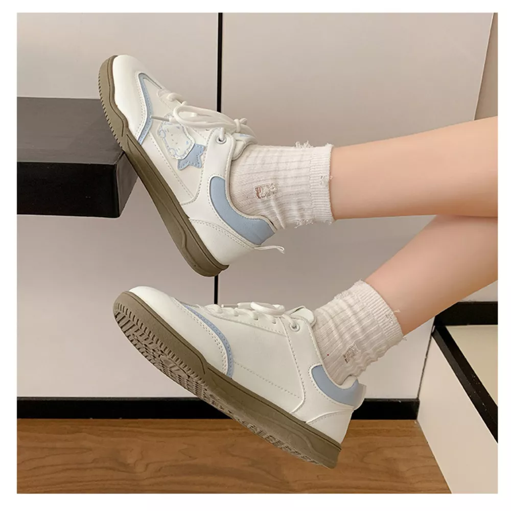 Lace Up Round Toe Sneakers, image 4