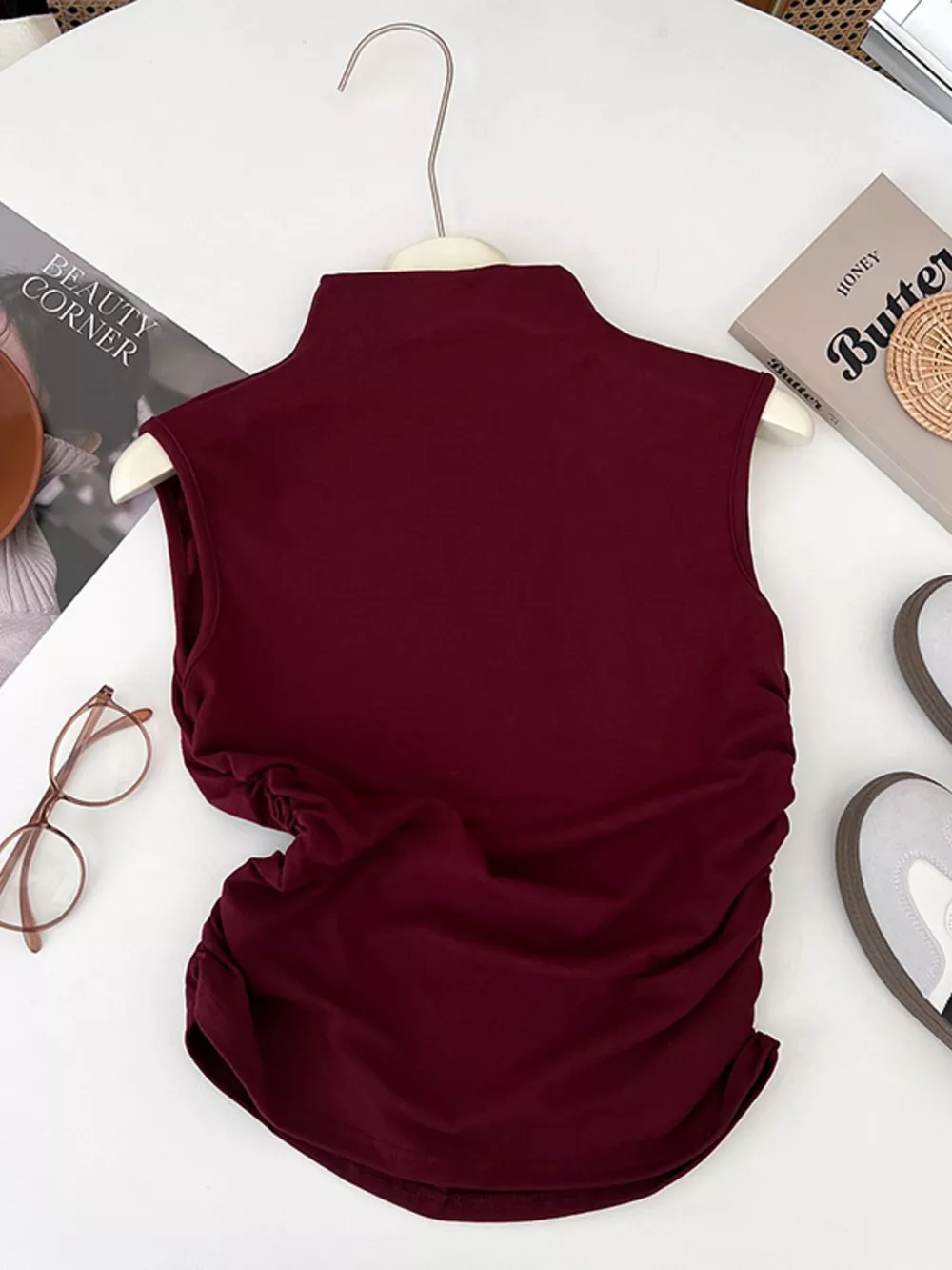 Ruched Mock Neck Tank, image 13