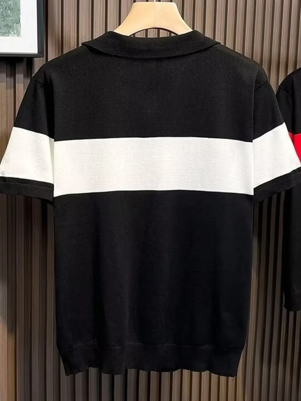 Men's Full Size Color Block Short Sleeve Polo Plus Size, image 4