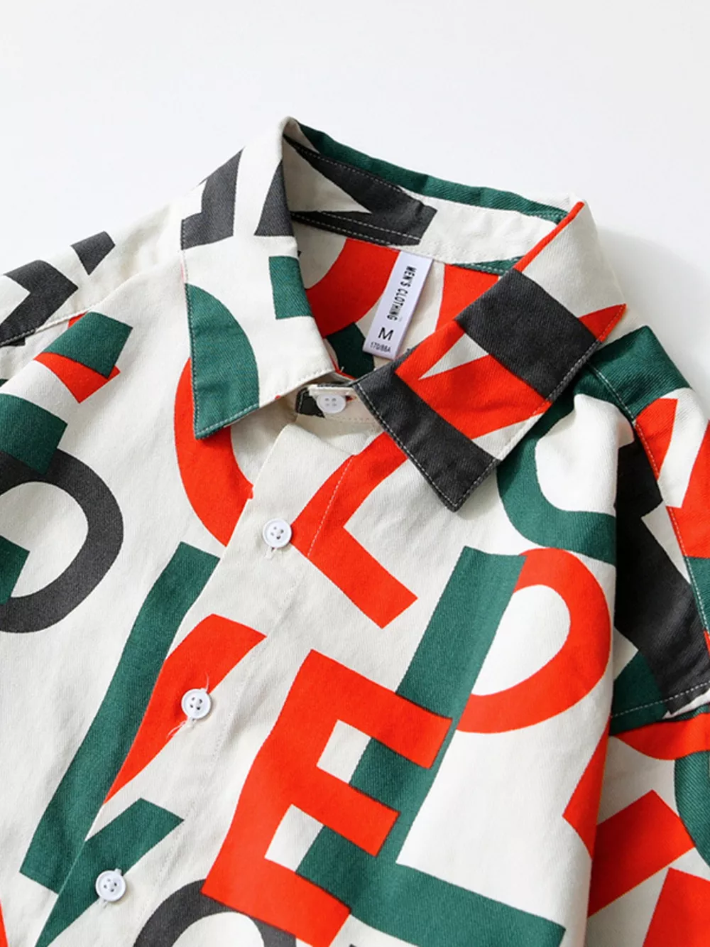 Men's Plus Size Letter Print Long Sleeve Shirt, image 4