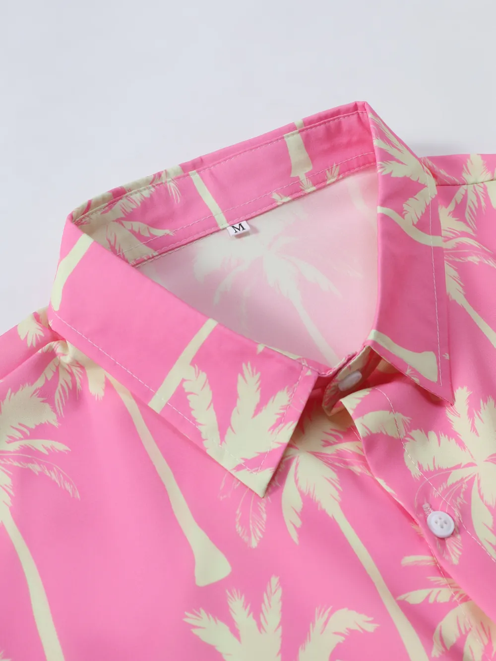 Men's Palm Tree Print Top and Shorts Summer Set, image 3