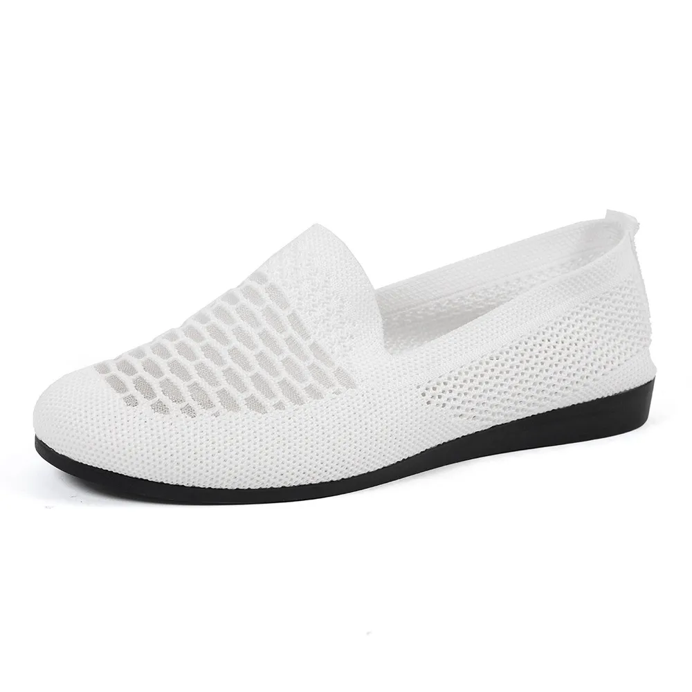 Mesh Breathable Slip-On Loafers with Perforated Design, image 10