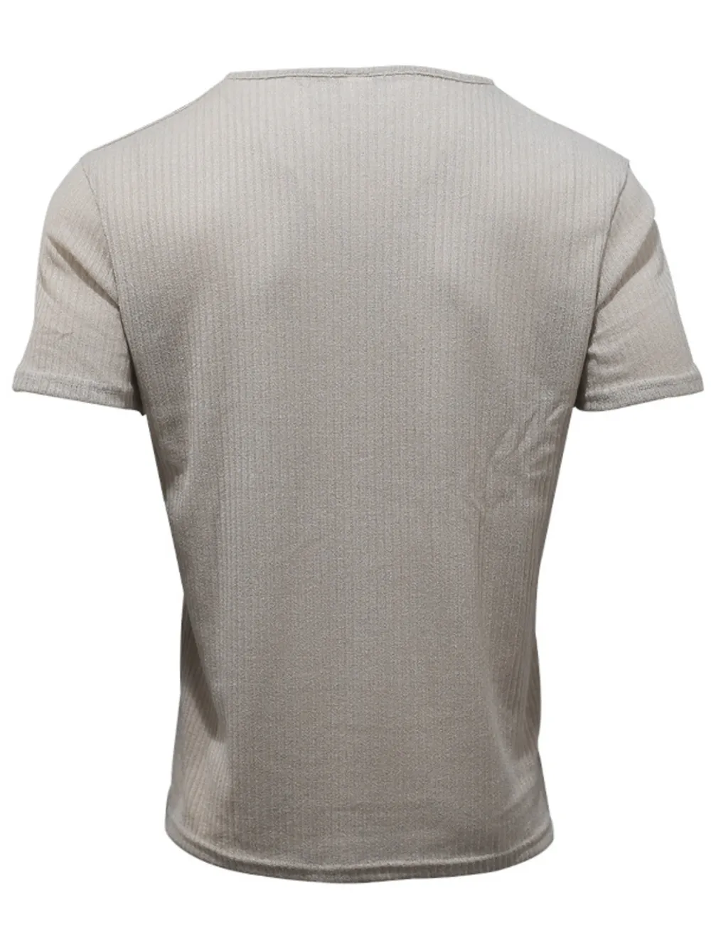 Men's Full Size Ribbed V-Neck T-Shirt Plus Size, image 13
