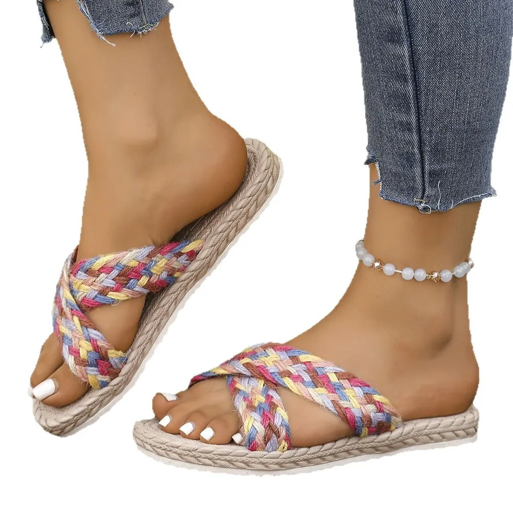 Crisscross Braided Platform Sandals, image 5