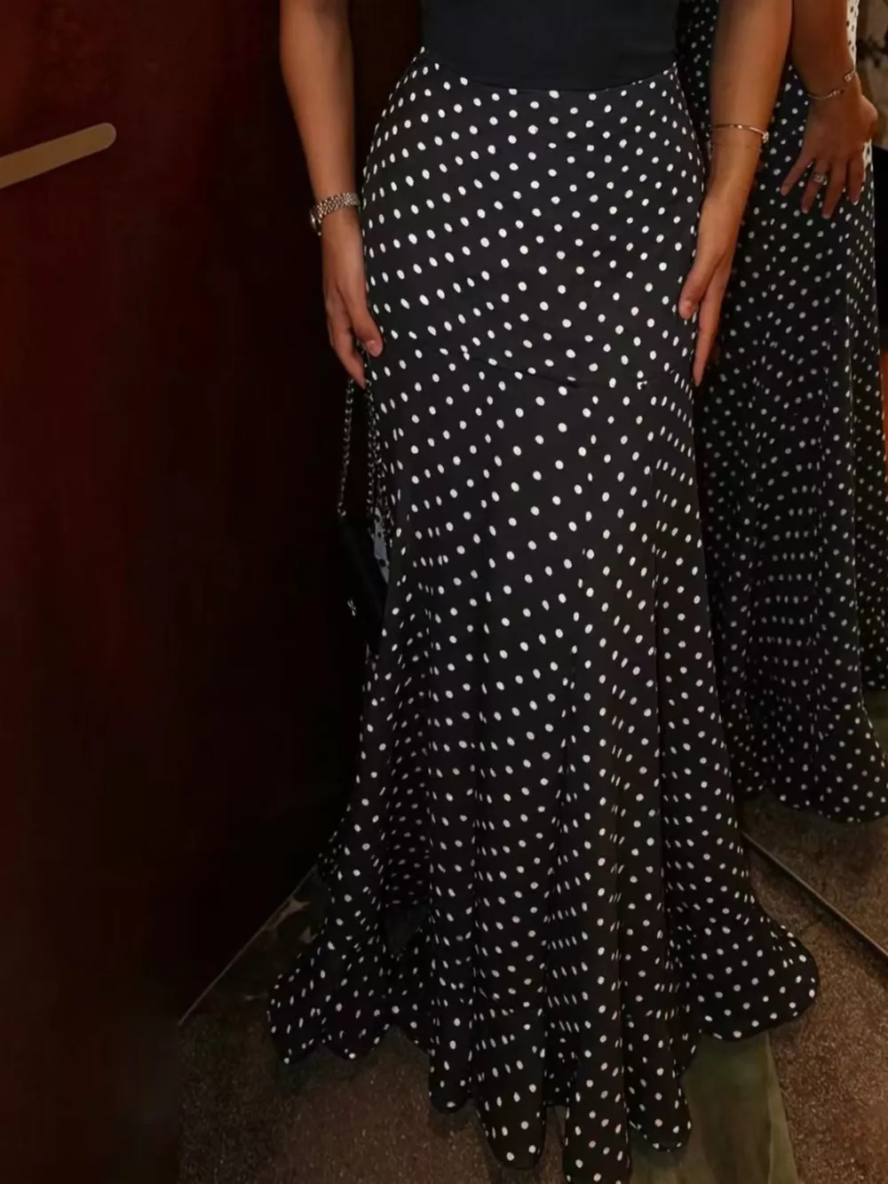 Polka Dot Mermaid Maxi Skirt, image 10