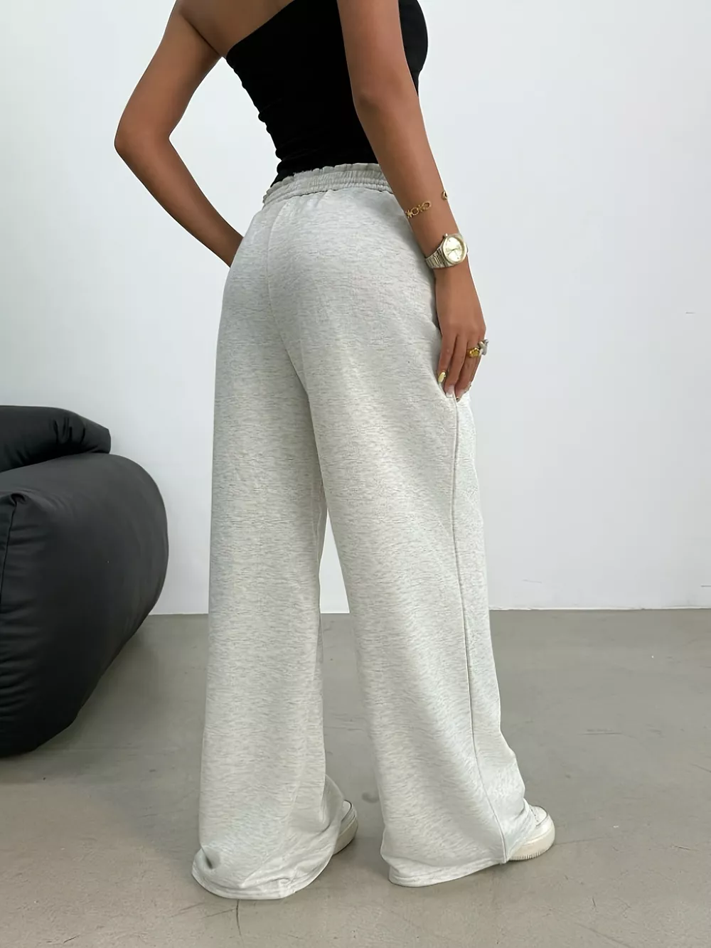 Drawstring Loose Fit Pants, image 3