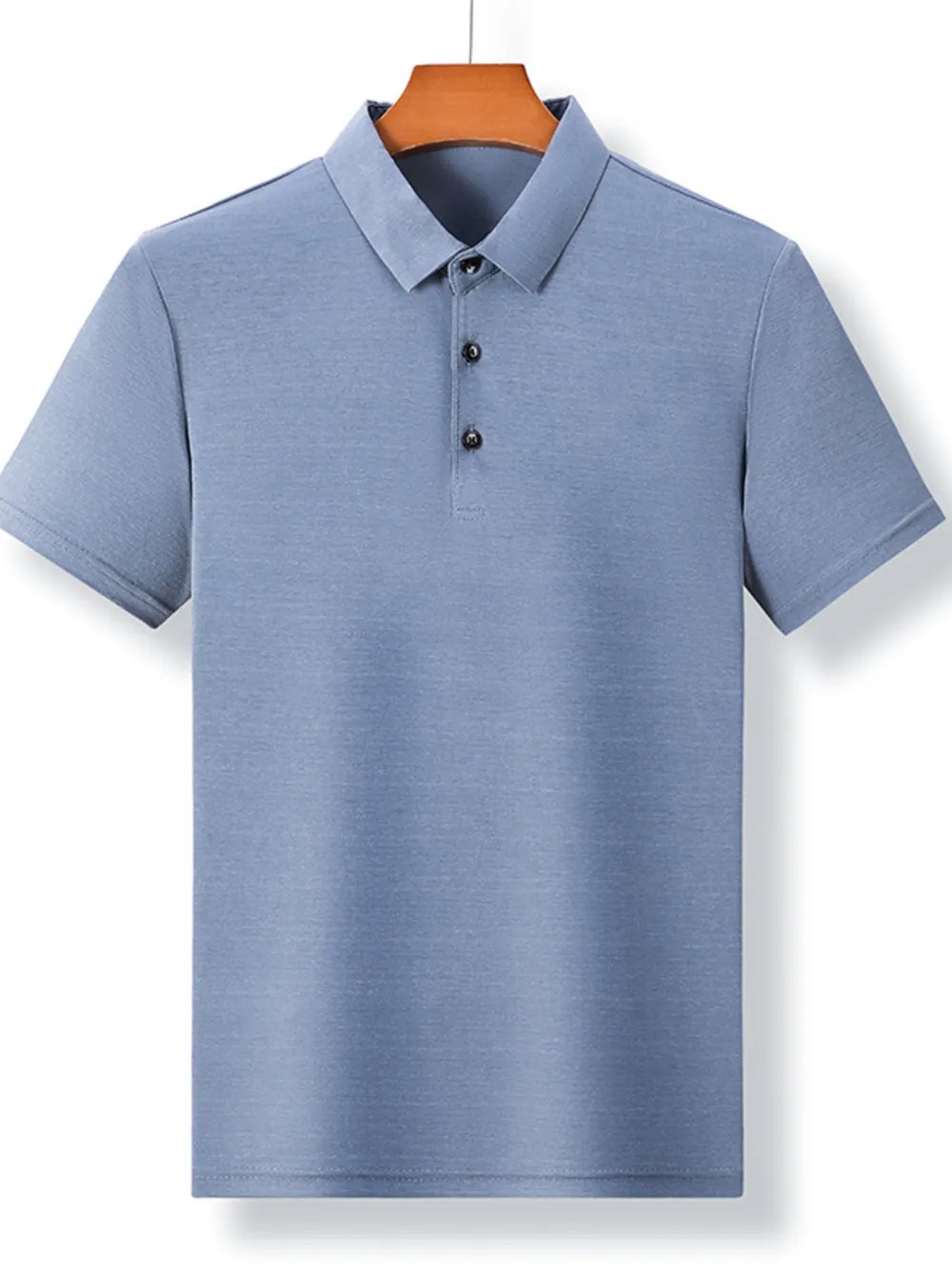 Men's Plus Size Breathable Collared Neck Short Sleeve Polo, image 7