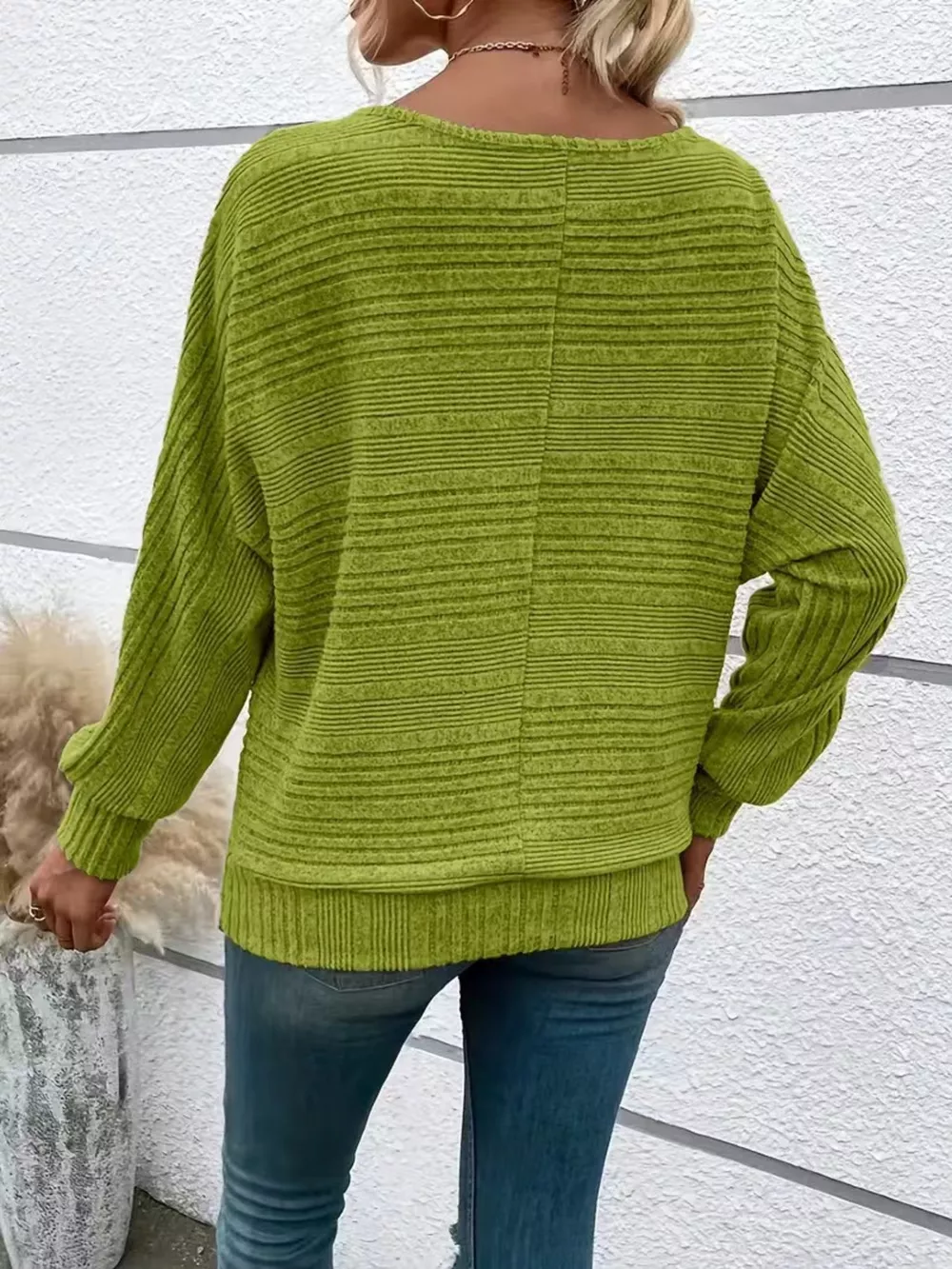 Ribbed Knit Quarter Zip Sweatshirt, image 9