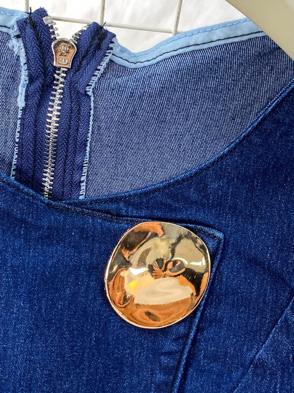 Button Detail Vest and Flare Jeans Denim Set, image 12