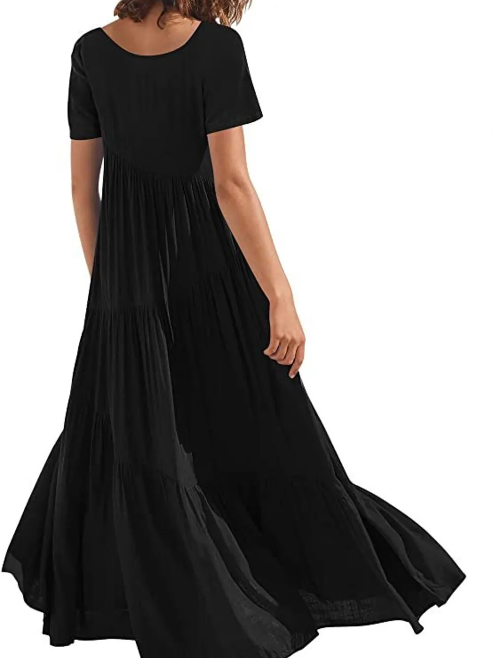 Round Neck Tiered Ruffle Maxi Dress, image 18