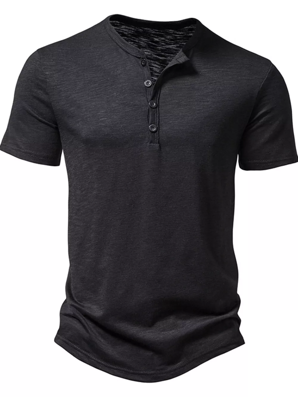 Men's Casual Button Detail T-Shirt, image 4