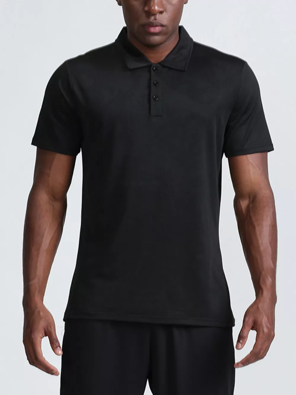 Men's Full Size Button Detail Short Sleeve Polo Plus Size, image 2