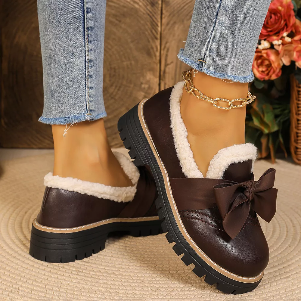 Bow Round Toe Loafers, image 7