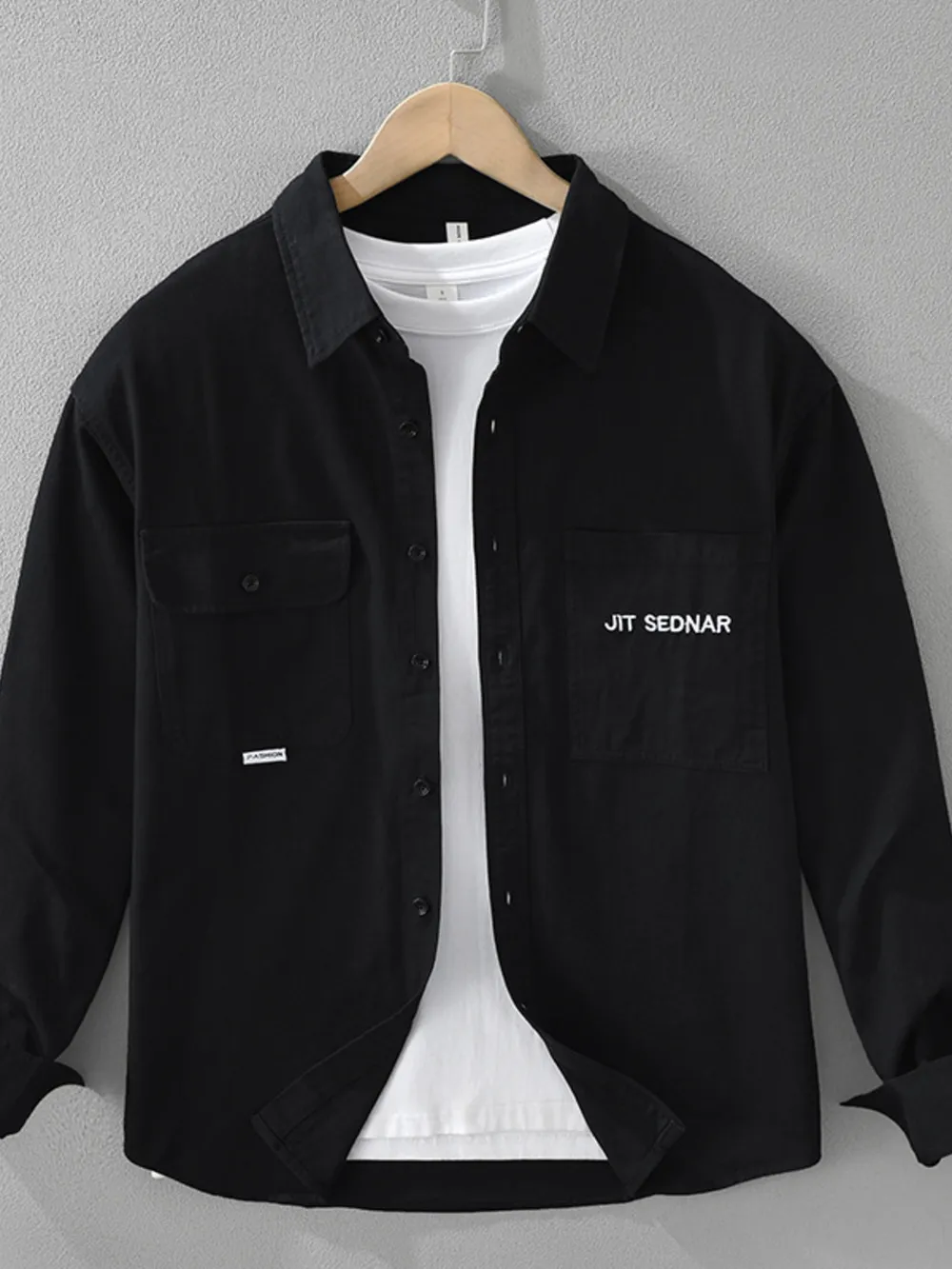 Men's Plus Size Button Up Long Sleeve Shirt