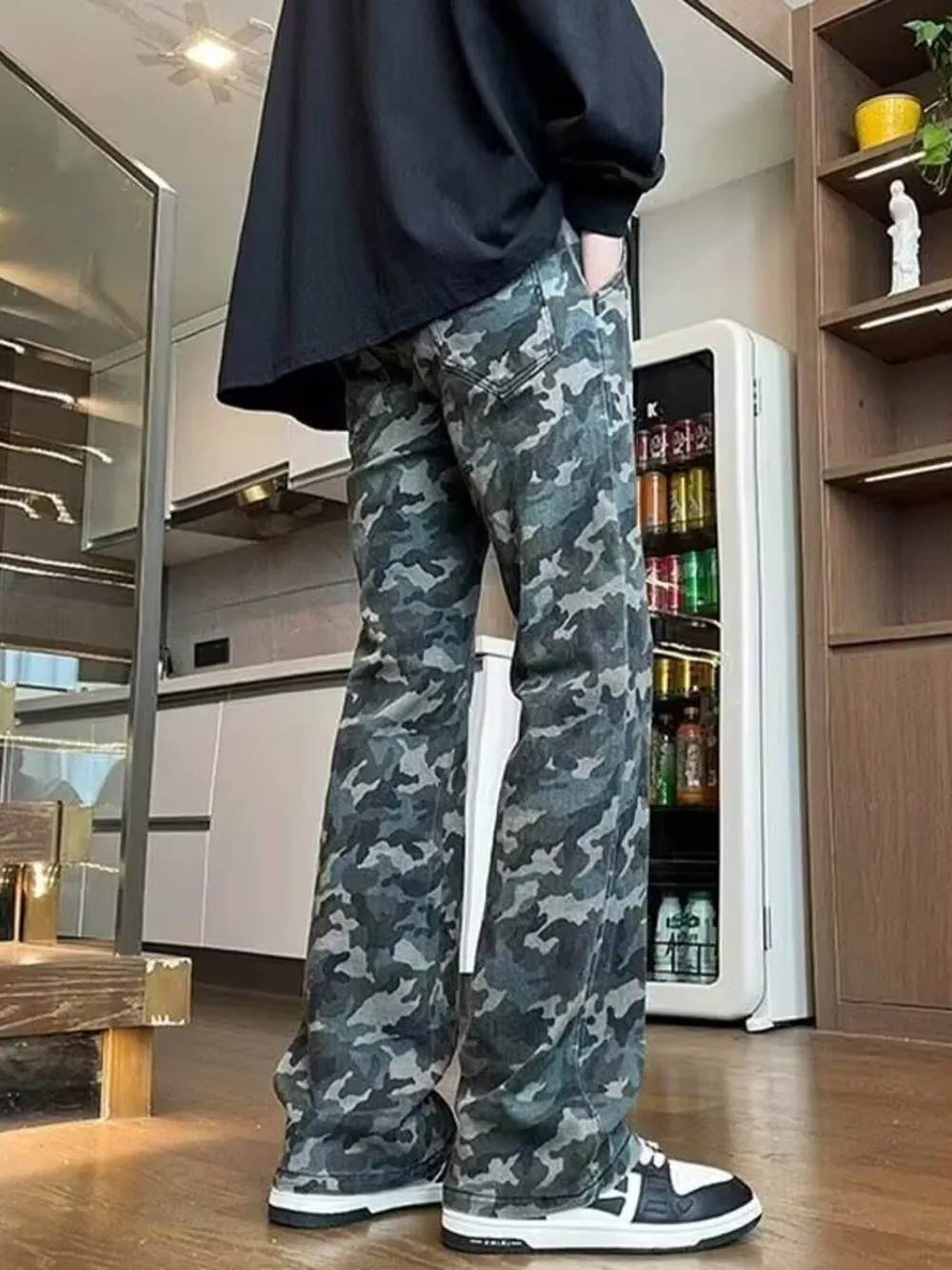 Men's Full Size Camo Print Relaxed Fit Jeans Plus Size, image 4
