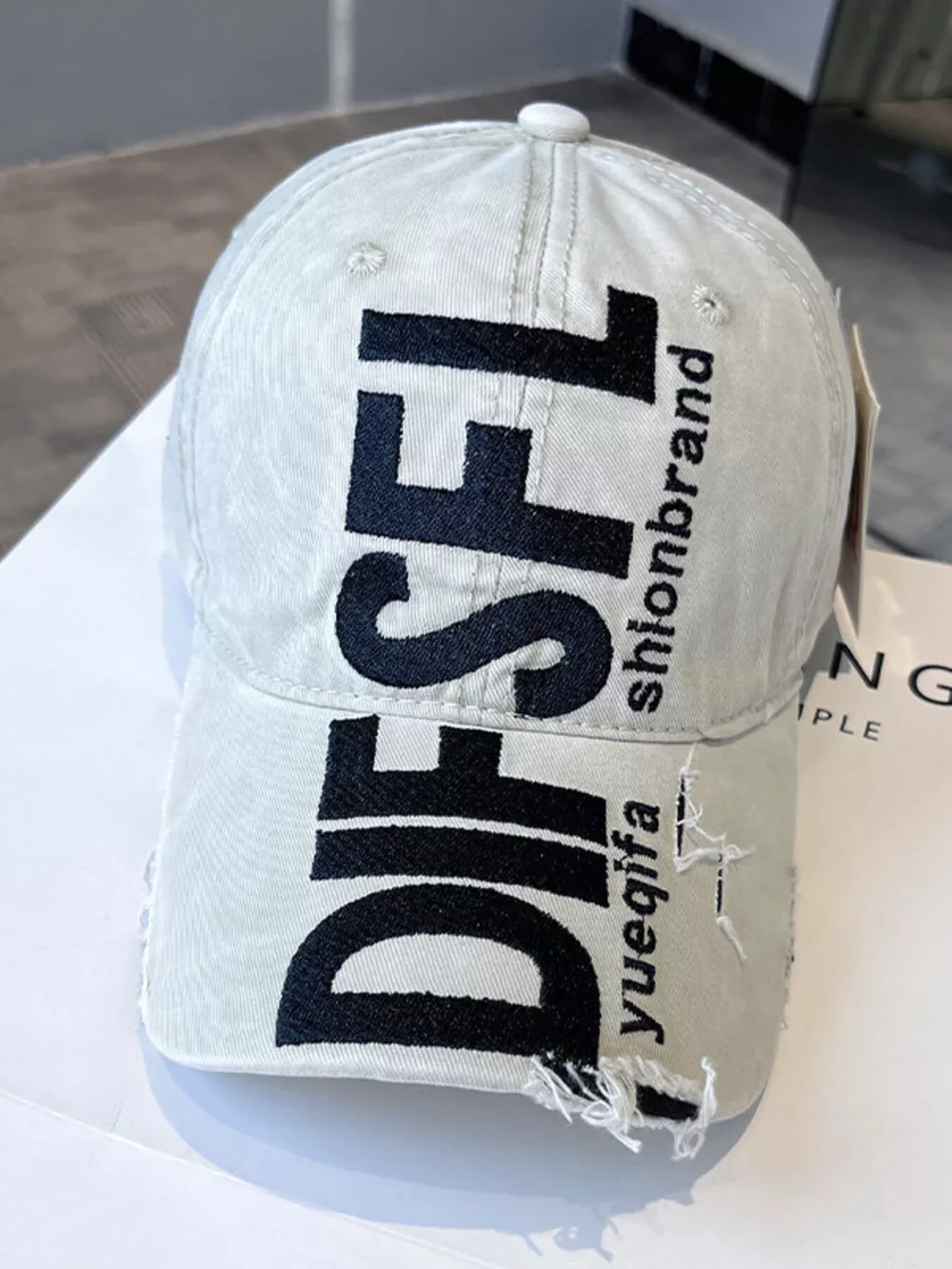 Distressed Embroidered Baseball Cap, image 5