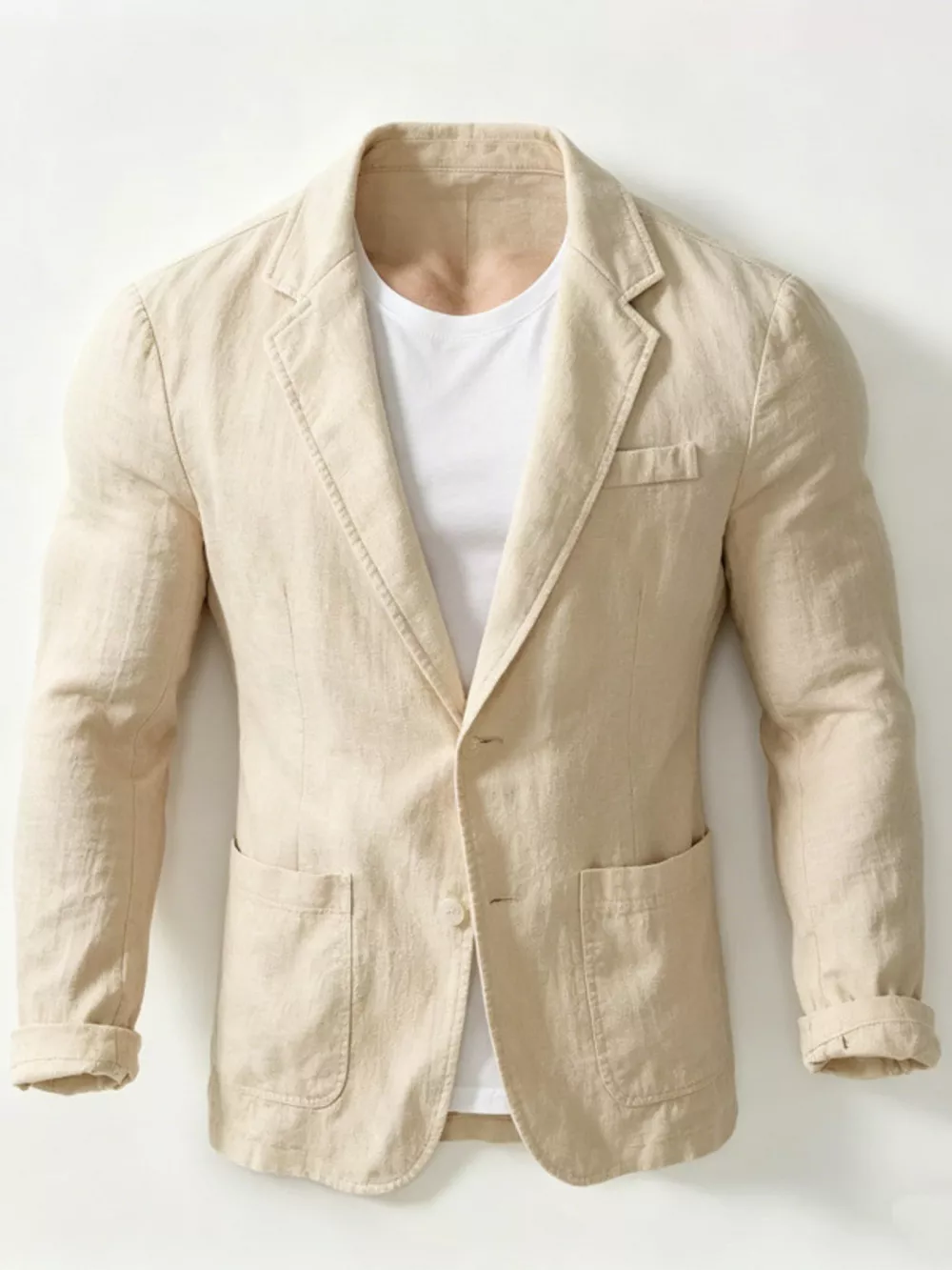 Men's Plus Size Button Up Long Sleeve Blazer, image 9