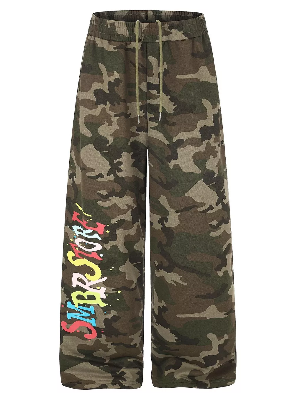 Men's Camouflage Wide-Leg Pants
