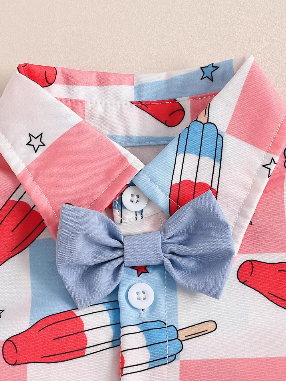 Children's Printed Short Sleeve Shirt and Shorts Set, image 3