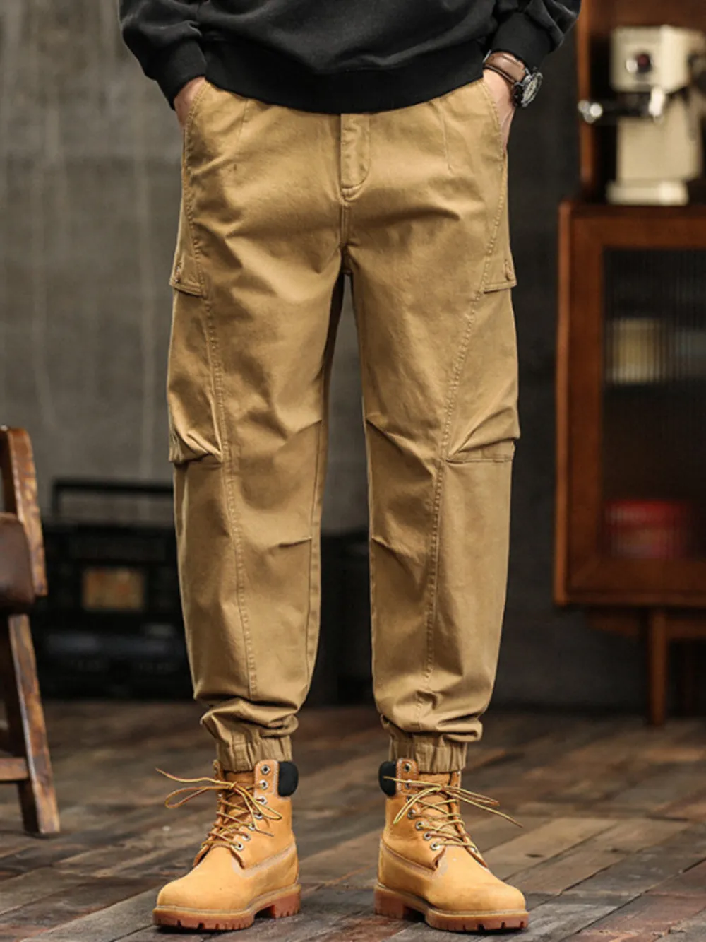 Men's Full Size Pocketed Loose Fit Joggers Plus Size, image 5