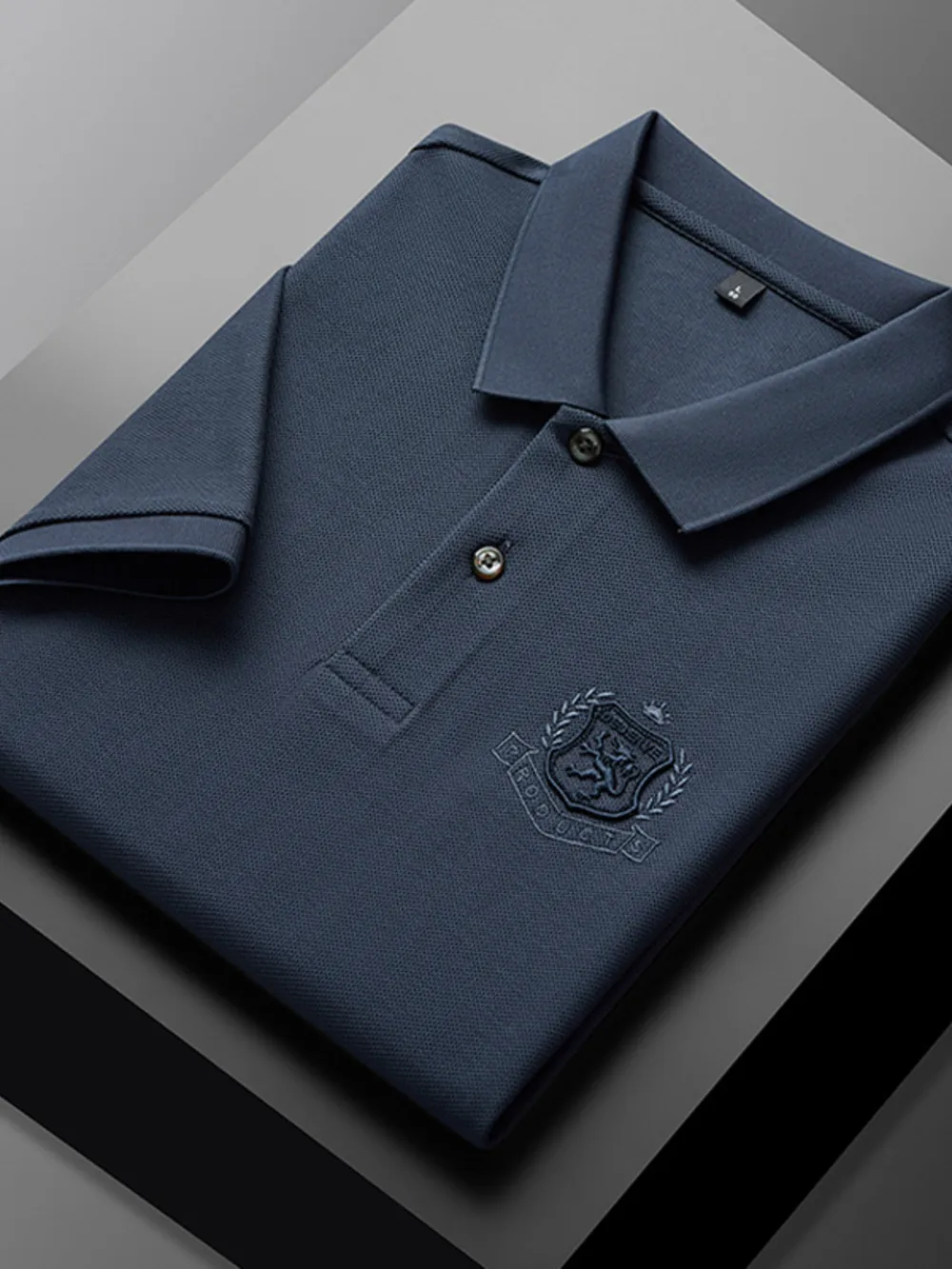 Men's Plus Size Embroidered Logo Short Sleeve Polo, image 6