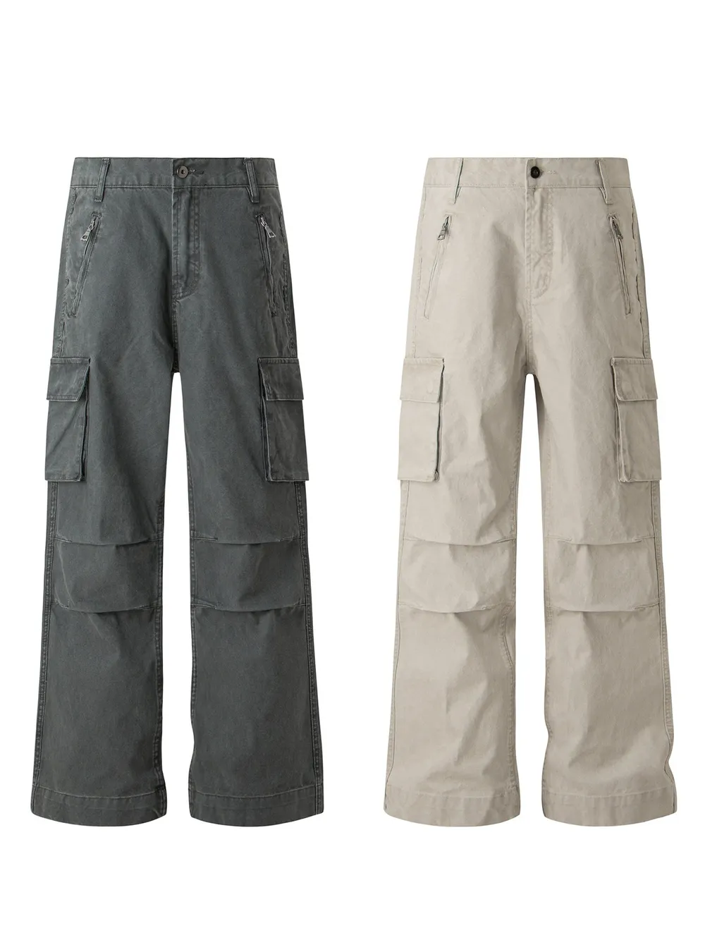 Men's Wide Leg Cargo Pants, image 8