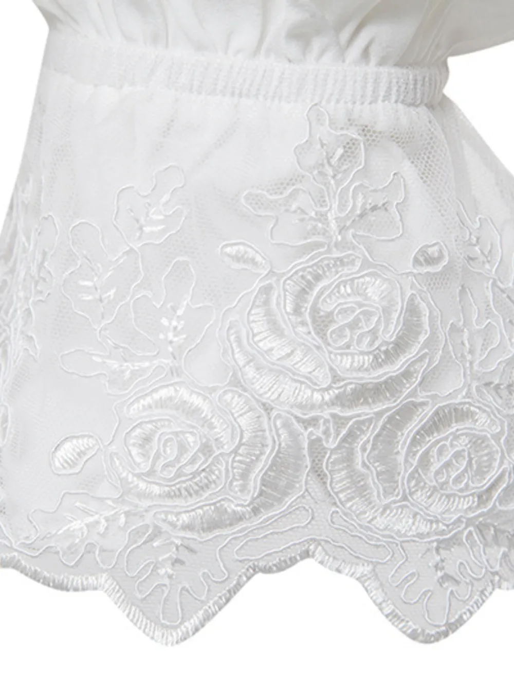 Men's Ruffled Lace Detail Long Sleeve Blouse, image 8