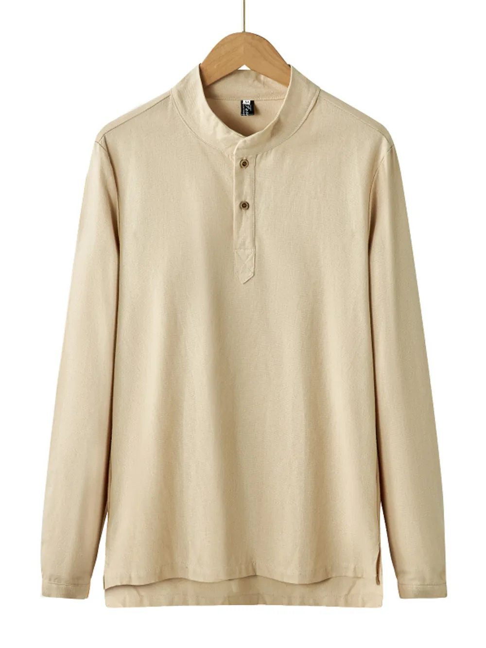 Men's Plus Size Button Detail Long Sleeve Blouse, image 11