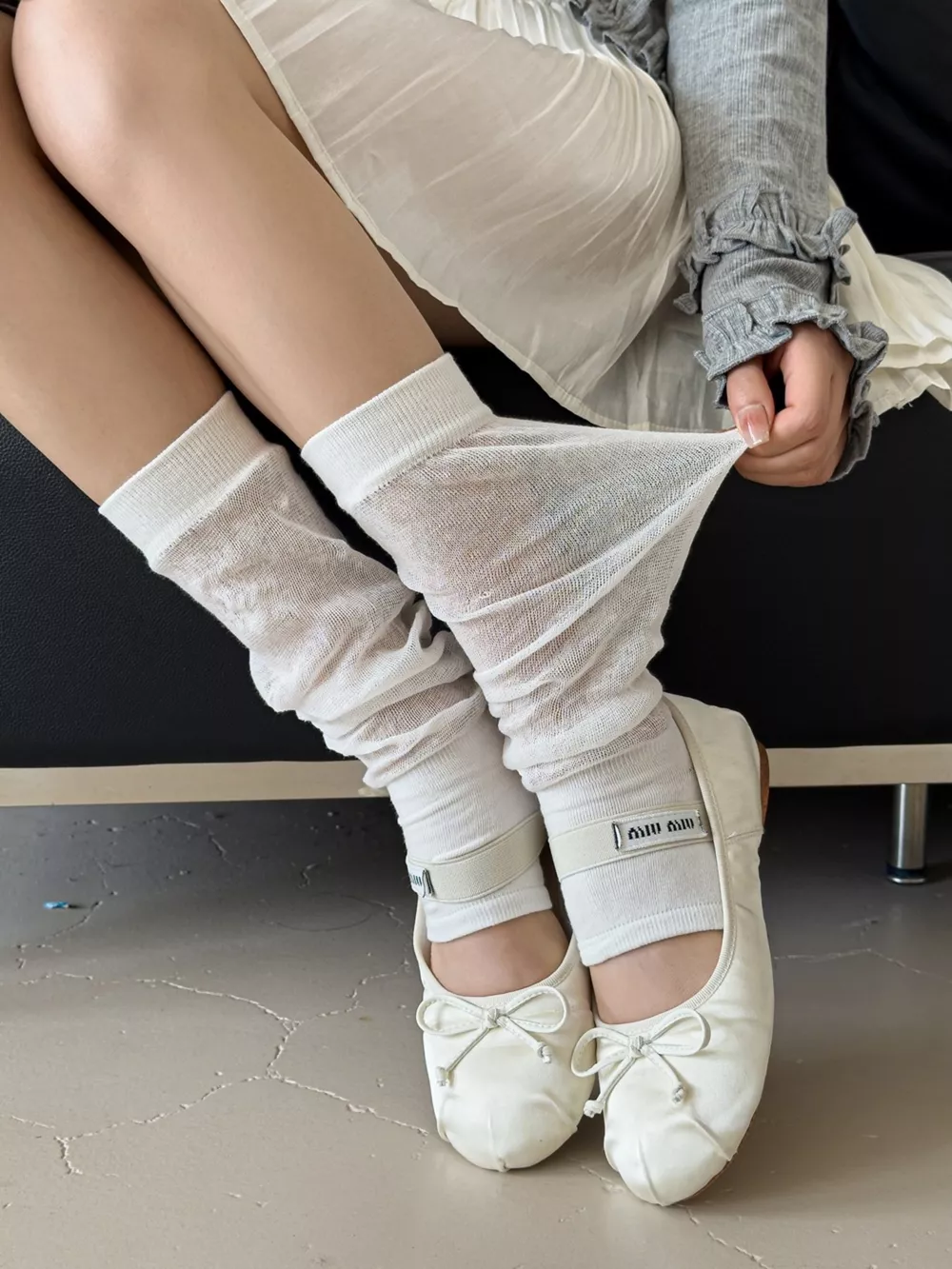 Sheer Leg Warmer Style Socks, image 12