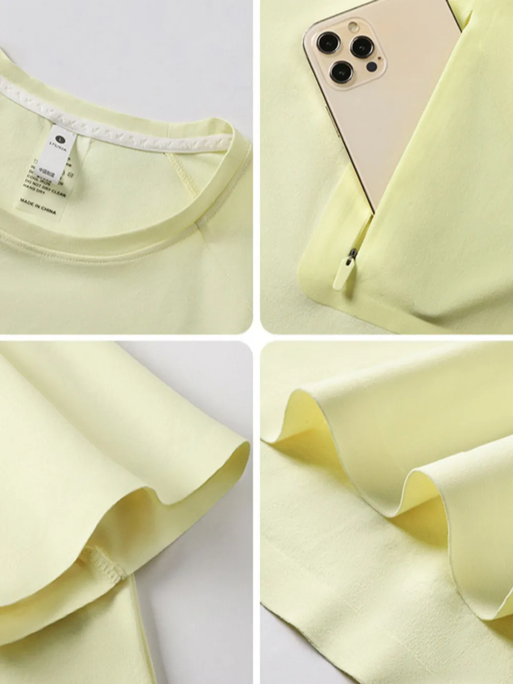 Men's Plus Size Quick-Dry T-Shirt with Zipper Pocket, image 5