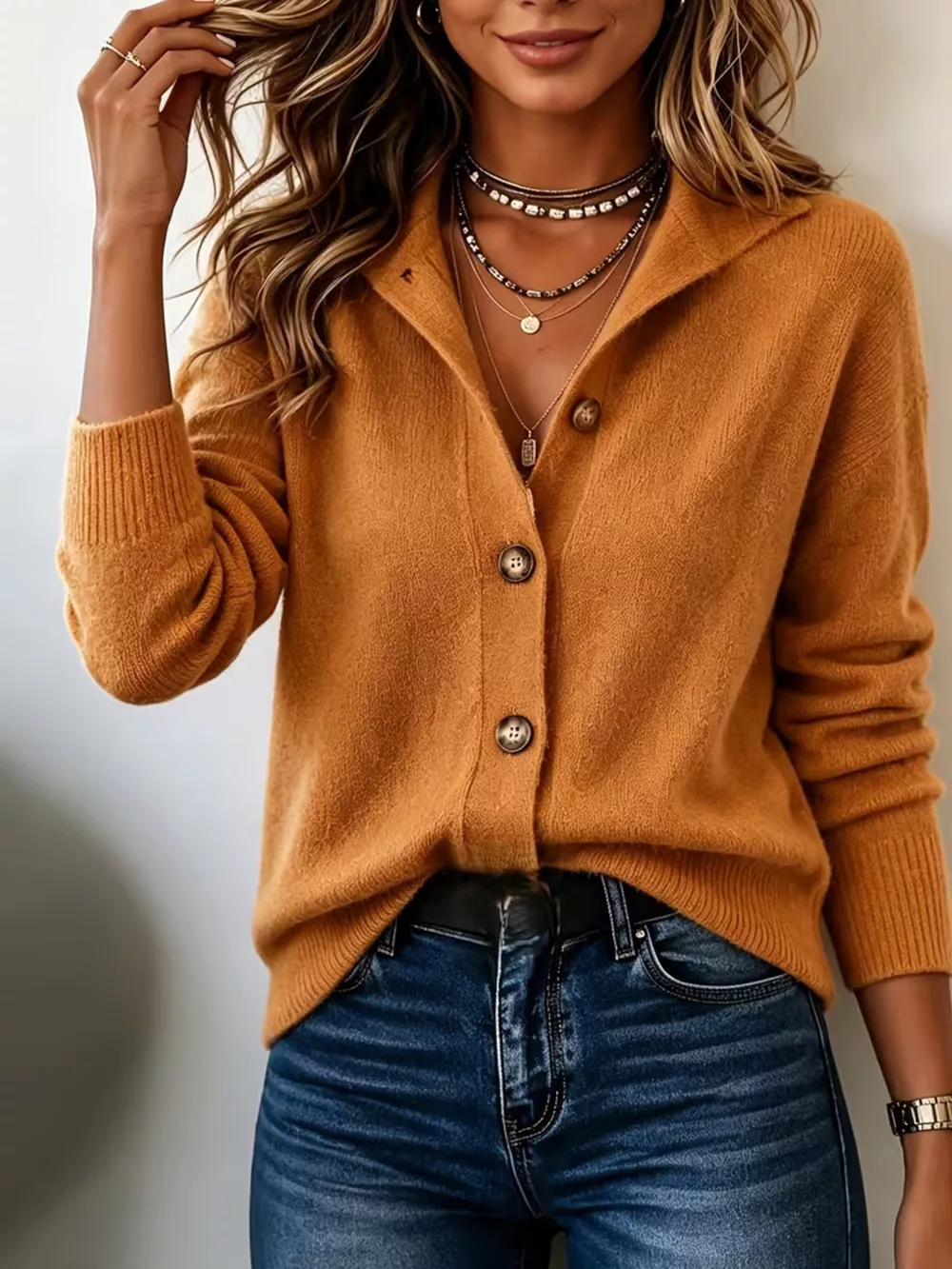Button-Down Knit Cardigan