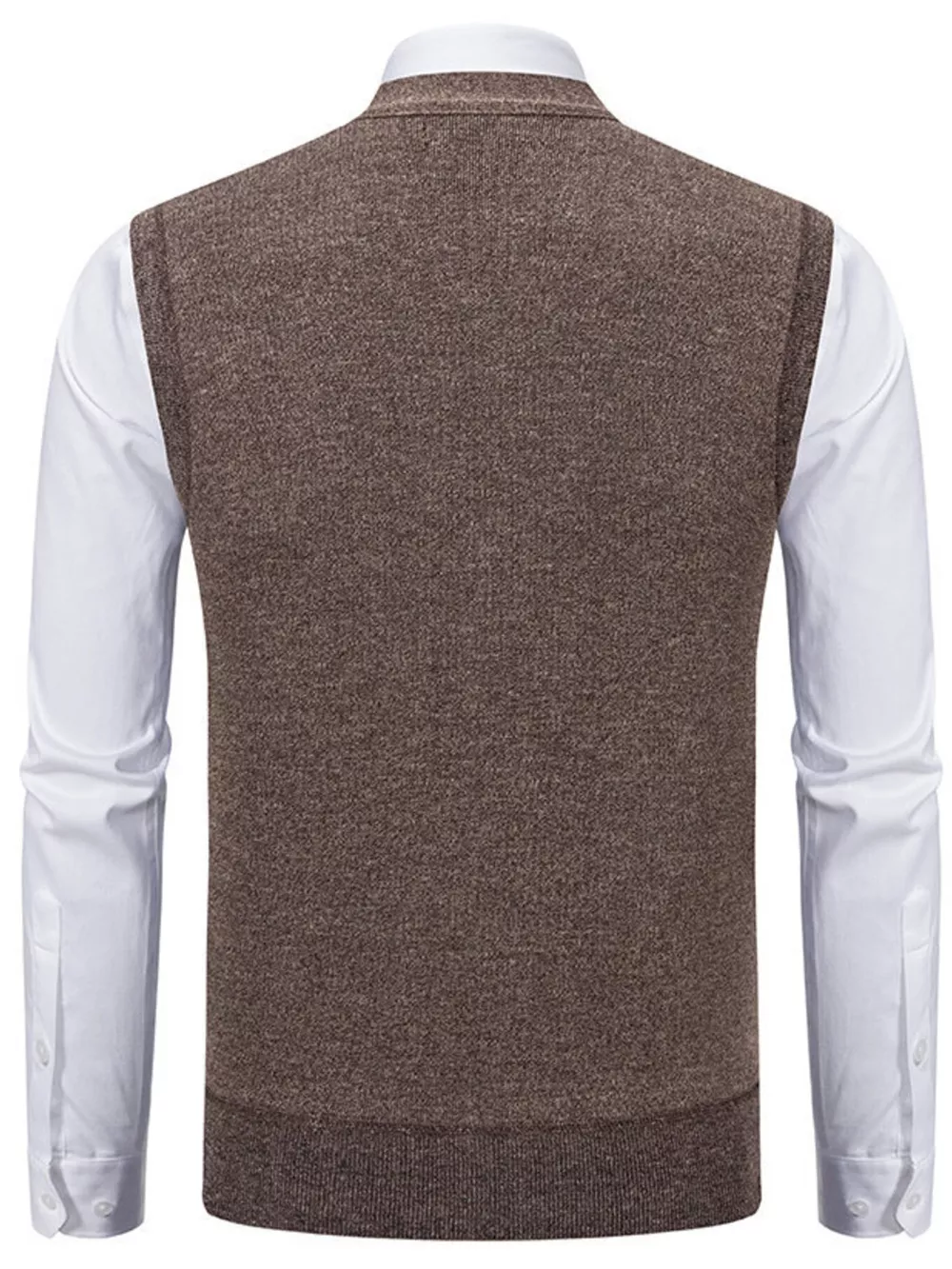 Men's Plus Size Button-Down Sweater Vest, image 9