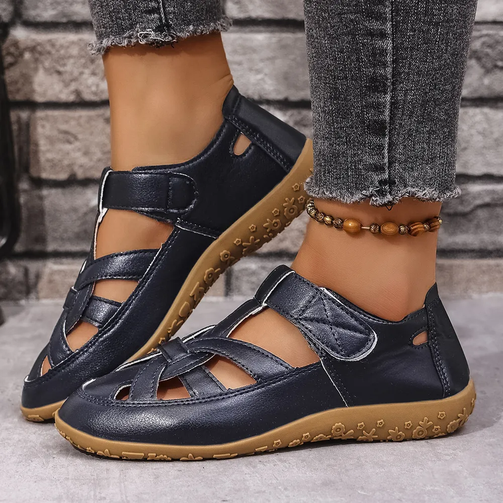 Cutout Sandals with Velcro Straps, image 5