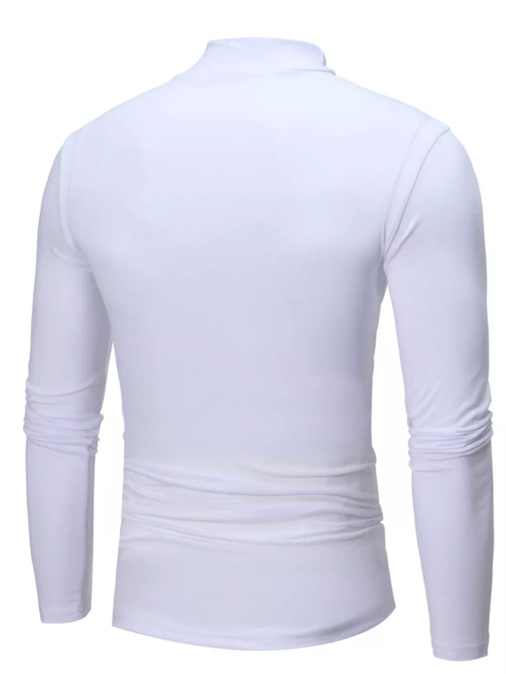 Men's Plus Size Slim Fit Mock Neck Long Sleeve T-Shirt, image 11