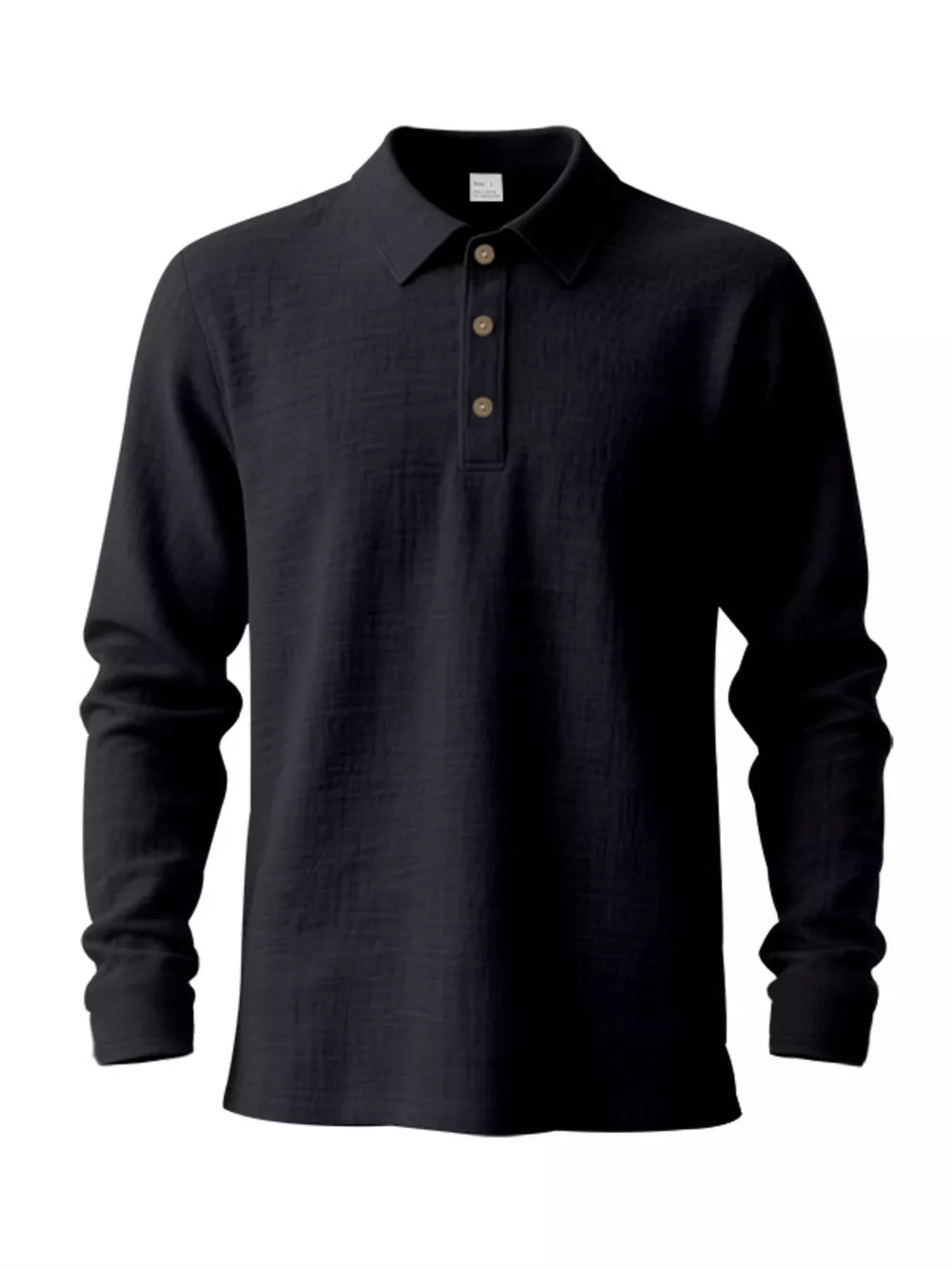 Men's Full Size Classic Long Sleeve Polo Plus Size, image 12