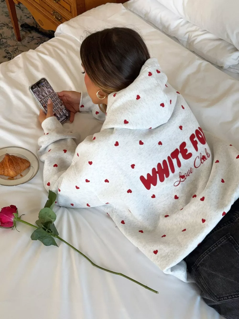 Oversized Heart Contrast Hoodie, image 5