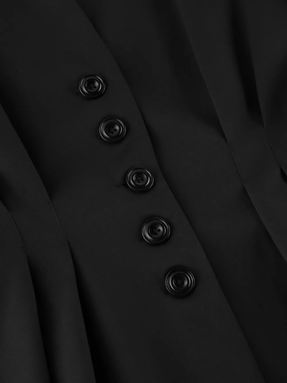 Chic Button Down Pleated Blazer and Wide-Leg Pants Suit Set, image 9