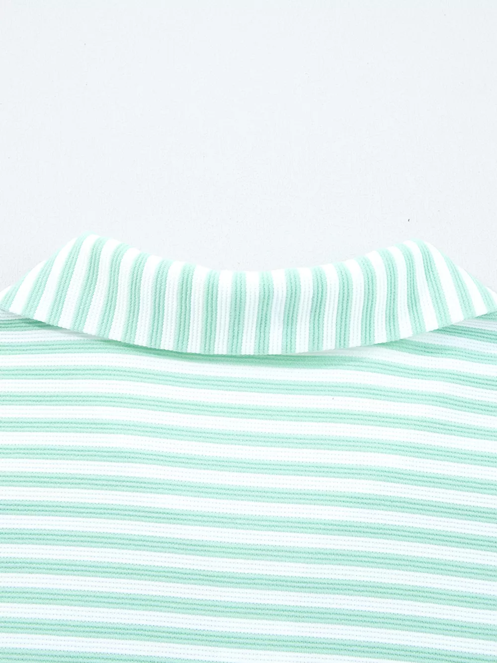 Stripe Quarter Zip Collar Long Sleeve Top, image 16